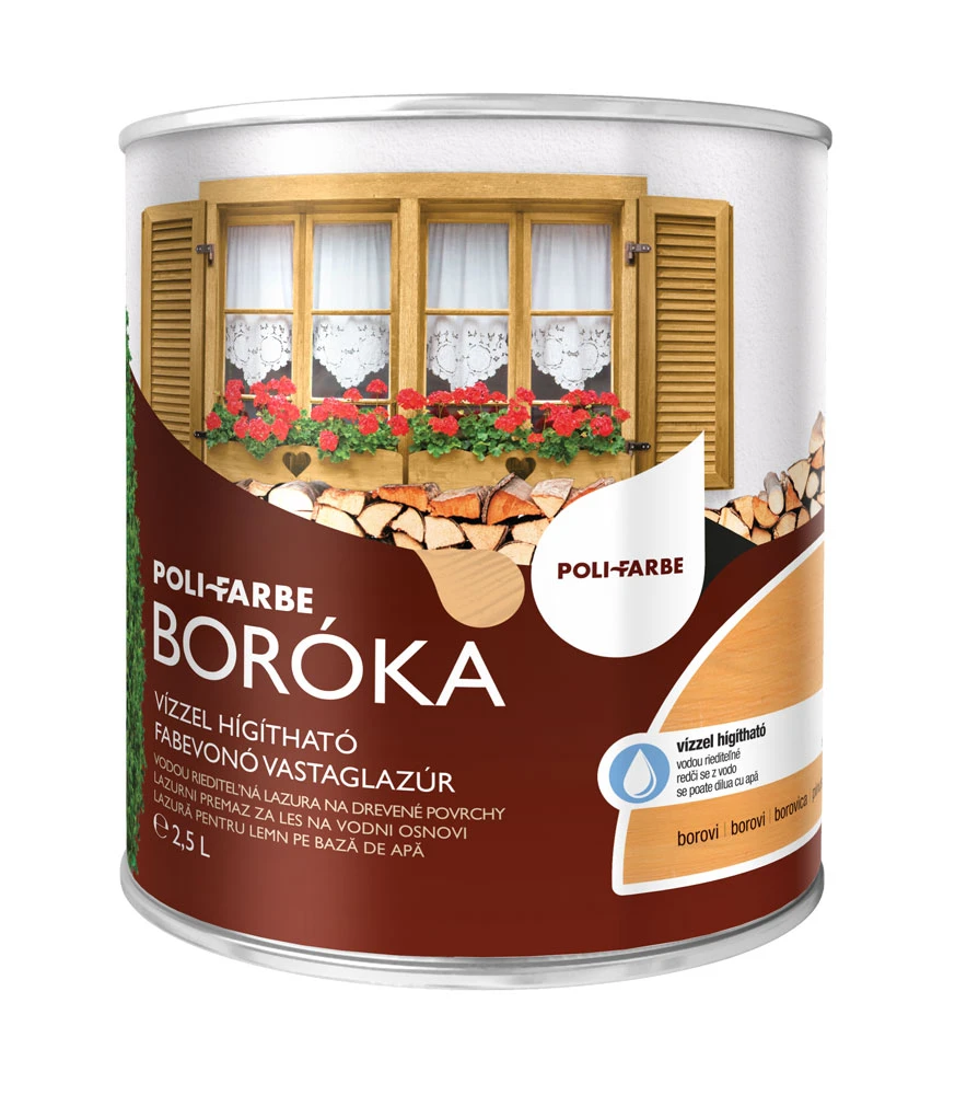 POLI-FARBE BORÓKA VÍZZEL HÍGÍTHATÓ FABEVONÓ VASTAGLAZÚR